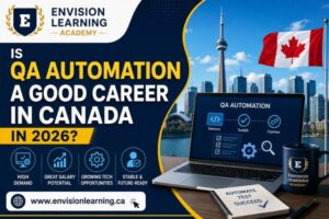 # Is QA Automation a Good Career in Canada in 2026 Thinking about a career in technology but unsure which path offers long-term opportunities QA Automation Career in Canada is becoming an attractive option for people interested in software quality, testing, and technology. As Canadian companies continue to develop web applications, mobile platforms, cloud solutions, and digital services, the need for skilled testing professionals remains important. For beginners and working professionals, QA Automation Training Canada can provide a structured way to learn automation tools, testing concepts, programming basics, and real-world testing practices. With the right skills and practical experience, automation testing can become a strong career path in Canada's growing technology sector. If you are searching for Automation Testing Course Canada options, understanding the career outlook, required skills, salaries, job roles, and learning path can help you make a more informed decision. ## Why Is QA Automation Becoming Important in Canada Modern software companies release products faster than ever. Businesses cannot depend entirely on manual testing when applications need frequent updates and continuous releases. Automation helps testing teams execute repetitive test cases more efficiently. It can also support regression testing, improve test coverage, and identify problems earlier in the development cycle. Canadian technology companies, financial institutions, healthcare organizations, retailers, and other businesses increasingly depend on reliable digital systems. This creates opportunities for professionals who understand both software testing principles and automation technologies. ## What Does a QA Automation Professional Do A QA automation professional helps ensure that software works correctly before it reaches customers. Their responsibilities can go beyond simply finding bugs. Typical responsibilities may include Creating and maintaining automated test scripts Designing test cases and testing scenarios Performing regression and functional testing Identifying, documenting, and tracking defects Working with developers and business teams Reviewing application requirements Running automated test suites Supporting continuous integration and delivery processes Analyzing test results Improving testing processes The exact responsibilities depend on the organization, product, and level of experience. ## Is QA Automation a Good Career Choice in 2026 Yes, QA automation can be a good career choice in 2026, particularly for people willing to develop practical technical skills. The biggest advantage is that the role combines software testing knowledge with technology and programming. Instead of focusing only on repetitive manual testing, professionals can learn automation frameworks, APIs, databases, version control, and CICD concepts. However, automation is not a shortcut to getting a technology job. Employers generally look for candidates who understand testing fundamentals and can apply automation appropriately. A strong candidate should therefore develop a combination of testing knowledge, programming ability, problem-solving skills, and communication skills. ## Skills You Need for a QA Automation Career You do not necessarily need to master every technology before starting. A focused learning plan can help you build skills progressively. ### 1. Software Testing Fundamentals Start with the basics of software testing. Learn about test cases, test scenarios, defect life cycles, regression testing, functional testing, and different testing methodologies. A good understanding of fundamentals makes it easier to decide what should be automated and what should remain manual. ### 2. Programming Knowledge Programming is an important part of automation testing. Beginners commonly explore languages such as Java, Python, or JavaScript. You should understand variables, conditions, loops, functions, classes, data structures, and basic object-oriented programming concepts. ### 3. Automation Frameworks Automation frameworks allow testers to create reusable and maintainable automated tests. Depending on your career direction, you may encounter tools such as Selenium, Playwright, Cypress, or other modern testing frameworks. The most valuable skill is understanding automation principles rather than learning a tool without knowing how testing works. ### 4. API and Database Testing Modern applications rely heavily on APIs and databases. Learning API testing and basic SQL can therefore make your profile stronger. These skills help you verify whether data is being transferred correctly between different parts of an application. ### 5. Git and CICD Modern development teams commonly use version-control and continuous-integration workflows. Understanding Git and CICD concepts can help automation testers collaborate more effectively with developers and contribute to automated testing pipelines. ## How QA Automation Training Can Help Beginners Learning independently is possible, but structured training can make the process easier for beginners. A well-designed QA Automation Training Canada program should ideally combine theory with practical exercises. Students should get opportunities to create test cases, write automation scripts, work with testing tools, and understand how testing fits into software development. Interview preparation is another useful component. Candidates often need to explain their testing approach, automation framework, project experience, and problem-solving methods during interviews. Practical project experience can also help demonstrate that you understand how automation works beyond classroom concepts. ## What Jobs Can You Get After Learning Automation Testing There are several career directions available after developing software testing and automation skills. Some common job titles include QA Automation Tester Automation Test Engineer Software QA Engineer Quality Assurance Analyst Software Test Engineer SDET QA Analyst Test Automation Engineer The responsibilities and requirements vary between employers. Entry-level candidates may initially work alongside experienced QA professionals before taking ownership of larger testing activities. People with experience can progress toward senior QA, automation lead, test architect, or related engineering positions. ## Understanding QA Automation Jobs in Canada Searching for QA Automation Jobs Canada requires more than simply having a course certificate. Canadian employers generally value practical knowledge and the ability to demonstrate how you have used testing technologies. Your resume should clearly mention relevant technical skills, projects, testing tools, programming languages, and practical experience. When applying, avoid sending the same generic resume to every company. Review each job description and highlight the skills that match the employer's requirements. Building a professional LinkedIn profile, preparing for technical interviews, and creating practical testing projects can also improve your job-search strategy. ## How Much Can You Earn in QA Automation Salary depends on several factors, including location, experience, technical skills, company size, industry, and job responsibilities. Professionals with stronger automation, programming, API, cloud, and CICD skills may have access to more advanced opportunities than candidates with only basic manual testing knowledge. Toronto, Vancouver, Calgary, Ottawa, Montreal, and other Canadian technology markets can have different salary levels and hiring conditions. Rather than choosing a career only because of a potential salary, consider the complete picture learning opportunities, career progression, location, work environment, and your interest in technology. ## Where Can You Learn QA Automation Skills Choosing an Automation Testing Course Canada option should involve more than comparing course prices. Before enrolling, check whether the program includes practical automation projects, programming fundamentals, testing methodologies, interview preparation, current tools, and guidance from experienced instructors. A course should help you understand how testing is performed in real software-development environments instead of focusing exclusively on theoretical concepts. ## Is QA Automation Suitable for Beginners Yes. Beginners from computer science, IT, engineering, and related educational backgrounds can explore this field. You do not need to become an expert programmer before beginning. However, you should be prepared to practice consistently and gradually improve your technical knowledge. People changing careers can also consider this field if they are comfortable learning software concepts and developing programming skills. The most important qualities are curiosity, attention to detail, logical thinking, willingness to troubleshoot problems, and continuous learning. ## How to Start Your QA Automation Career in Canada A practical learning roadmap can look like this 1. Learn software testing fundamentals. 2. Choose one programming language. 3. Learn an automation framework. 4. Practice web and API testing. 5. Develop basic SQL knowledge. 6. Learn Git and CICD fundamentals. 7. Build practical testing projects. 8. Prepare a Canadian-style resume. 9. Practice technical and behavioral interviews. 10. Apply consistently to suitable roles. Following this approach can give beginners a clearer direction instead of trying to learn every testing tool simultaneously. ## Future of QA Automation in Canada Software development is becoming increasingly connected with cloud computing, artificial intelligence, DevOps, cybersecurity, and continuous delivery. This evolution is changing the role of QA professionals. Modern testers are expected to understand automation, quality engineering, APIs, data, and development workflows. AI-assisted testing is also becoming an emerging area. However, AI does not eliminate the need for testers who can understand requirements, identify risks, design effective test strategies, and evaluate software quality. For professionals willing to continuously update their technical skills, automation testing can remain a valuable technology career path. ## Final Thoughts on QA Automation as a Career So, is QA automation a good career in Canada in 2026 For the right candidate, it can be a strong and practical technology career option. The field offers opportunities to combine software testing, programming, automation, and problem-solving. However, success depends on developing practical skills rather than relying only on a certificate. If you are starting from zero, focus on testing fundamentals first and gradually add programming, automation frameworks, APIs, SQL, Git, and CICD. With consistent practice and a targeted job-search strategy, you can build a solid foundation for a career in Canadian technology. For learners looking for structured career-focused training, Envision Learning Academy can be considered as part of their research when comparing training options and planning their next step. ## Frequently Asked Questions ### 1. Is QA automation a good career in Canada in 2026 Yes. QA automation can be a promising career for people who enjoy technology, testing, programming, and problem-solving. Career opportunities depend on skills, experience, location, and employer requirements. ### 2. Is QA automation difficult for beginners It can be challenging initially because beginners need to understand both testing and programming concepts. With regular practice and a structured learning path, the skills can be developed gradually. ### 3. What programming language is best for QA automation Java, Python, and JavaScript are popular choices. The best option depends on the automation framework and the requirements of the jobs you want to target. ### 4. What skills are required for QA automation jobs in Canada Commonly useful skills include software testing, programming, automation frameworks, API testing, SQL, Git, CICD, defect management, and communication. ### 5. Can freshers get QA automation jobs in Canada Freshers can pursue entry-level opportunities, but competition can be significant. Practical projects, technical skills, relevant training, and strong interview preparation can help improve employability. ### 6. Is automation testing better than manual testing Automation and manual testing serve different purposes. Automation is useful for repetitive and regression testing, while manual testing remains valuable for exploratory testing, usability evaluation, and scenarios requiring human judgment. ### 7. How can I prepare for QA automation jobs in Canada Start with testing fundamentals, learn programming, practice an automation framework, build projects, learn API and SQL testing, understand Git and CICD, and prepare specifically for technical interviews and Canadian job requirements.